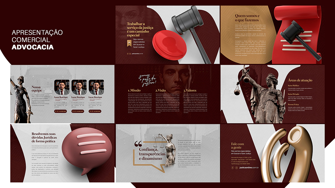 Apresentação Comercial Advocacia PSD Editável