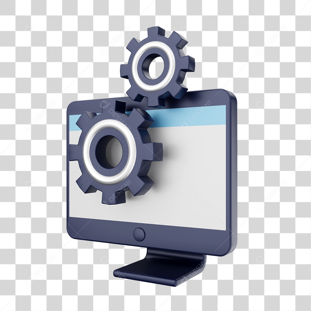 Função de Computador Elemento 3D para Composição PNG Transparente