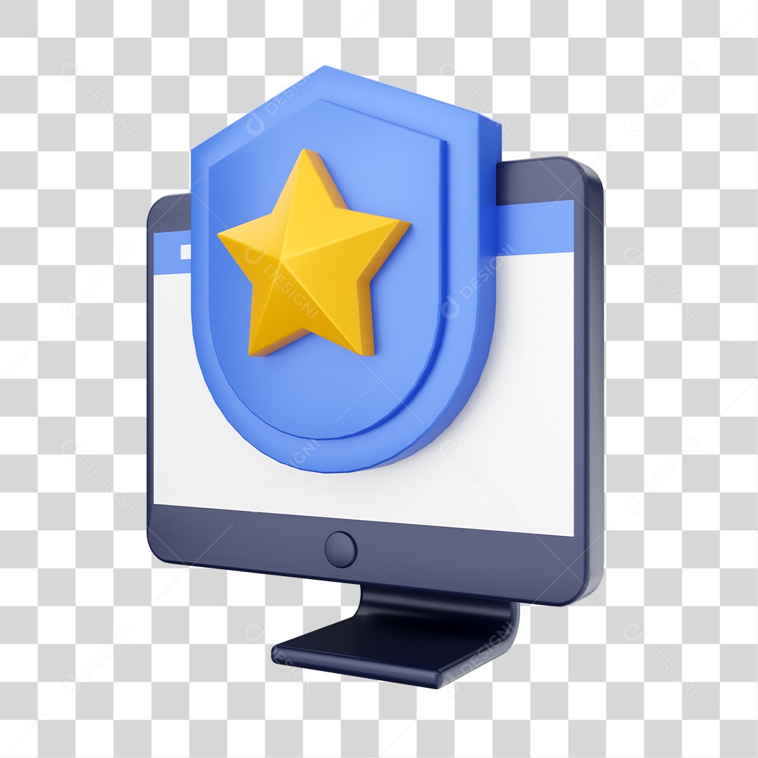 Função de Computador Favorito Elemento 3D para Composição PNG Transparente