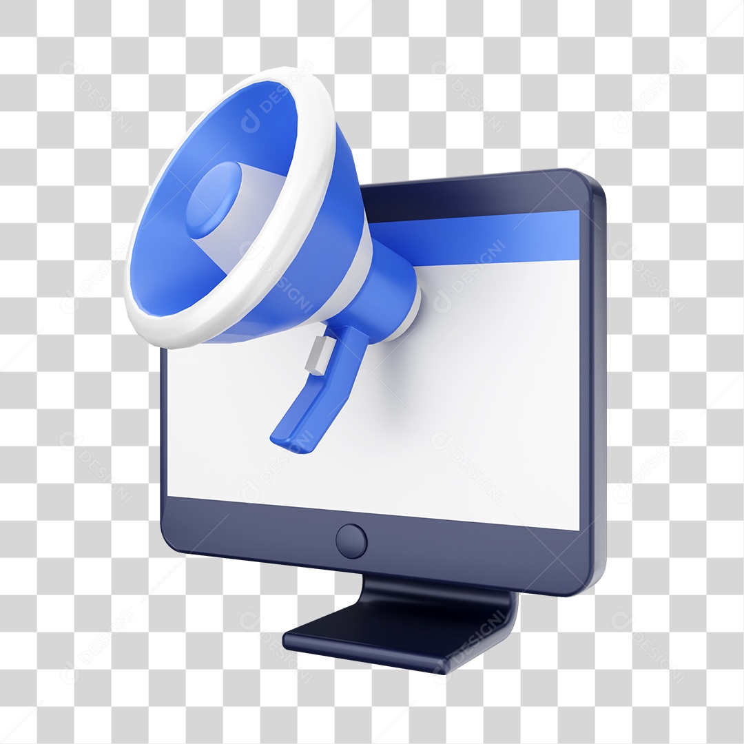 Função de Computador Alto Falante Elemento 3D para Composição PNG Transparente