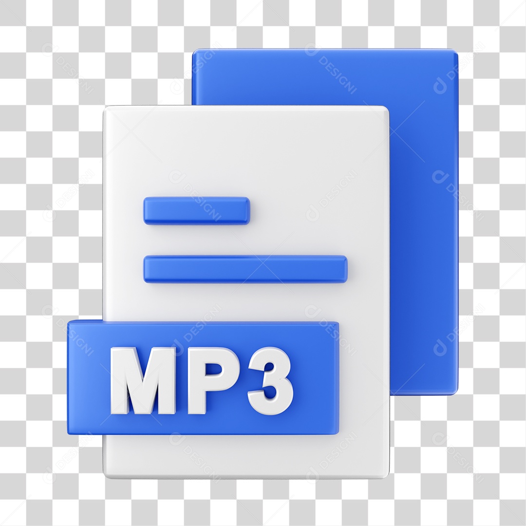 Formato de Arquivo MP3 Elemento 3D PSD