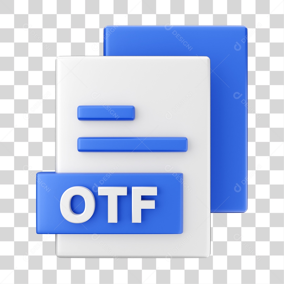 Formato de Arquivo OTF Elemento 3D PSD