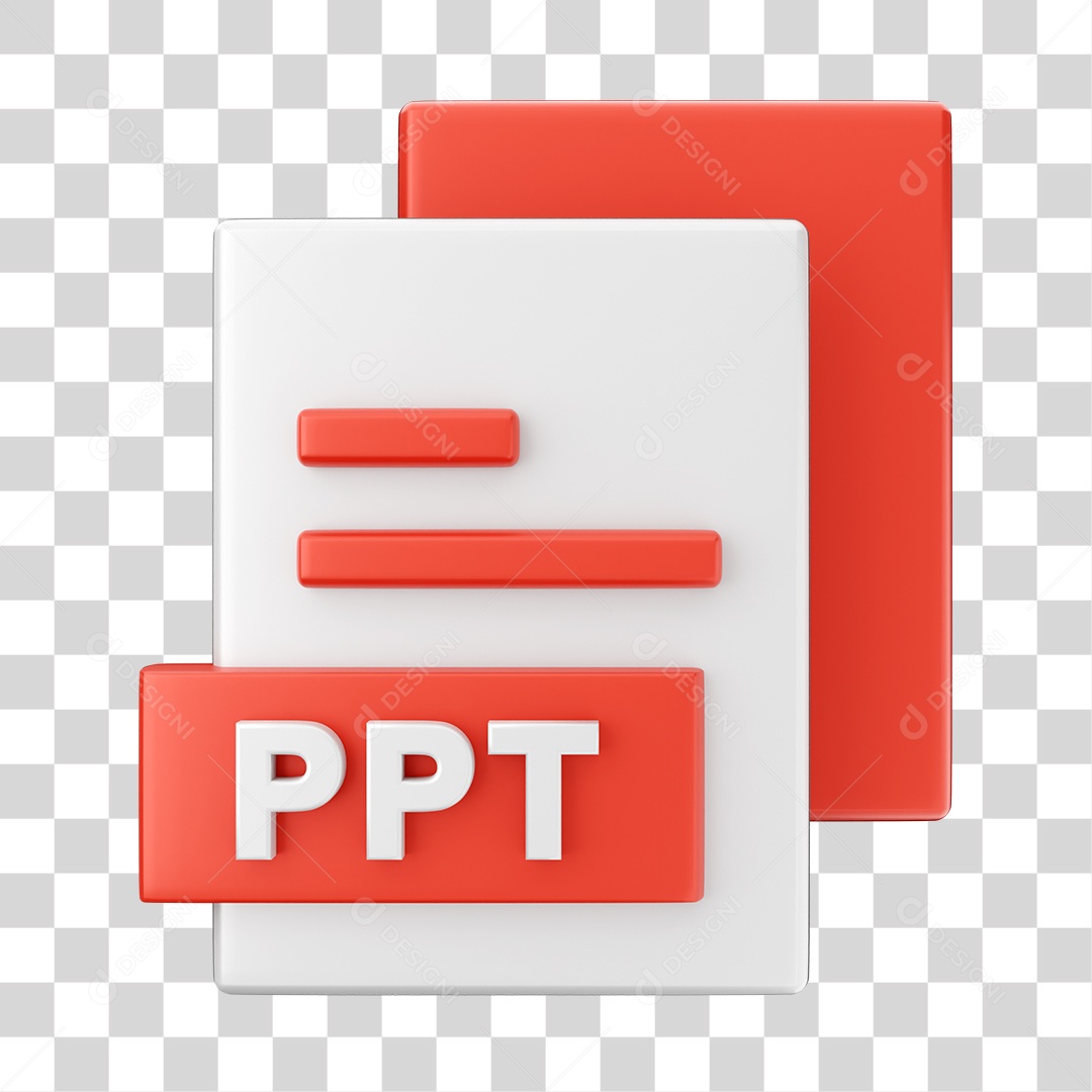 Formato de Arquivo PPT Elemento 3D PSD