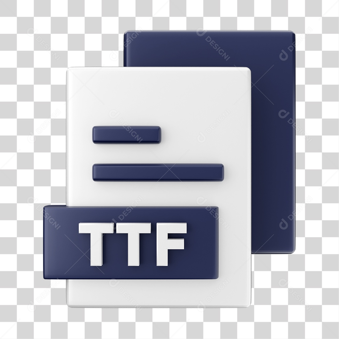 Formato de Arquivo TTF Elemento 3D PSD