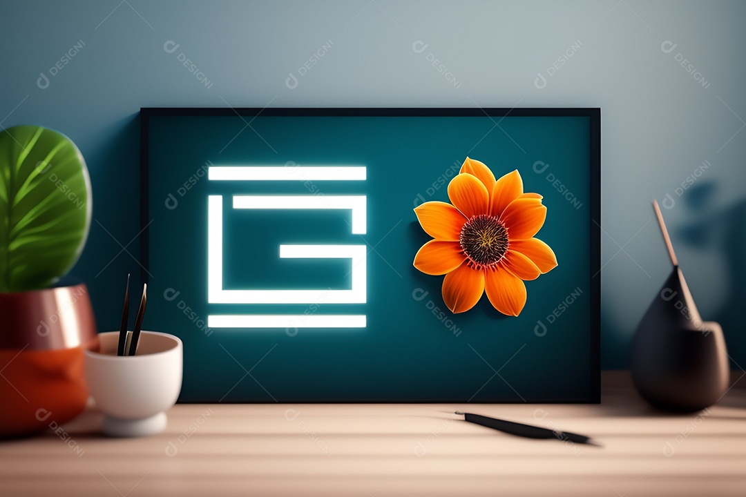 Ilustração de escritório de trabalho