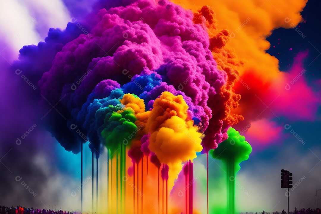 Pessoas indianas comemorando o festival das cores