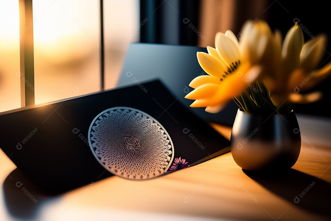 Ilustração de um belo vaso de flor