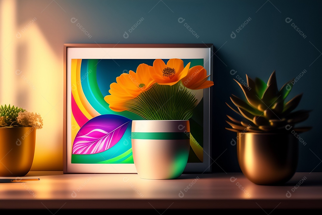 Ilustração decoração de uma mesa