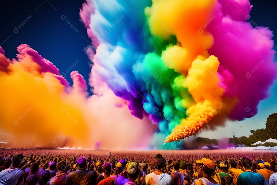 Celebração do festival das cores, cultura indiana