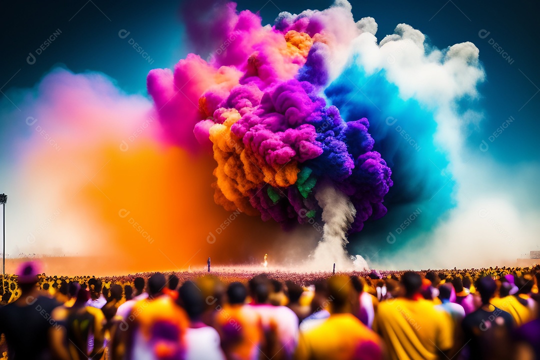 Celebração do festival das cores, cultura indiana