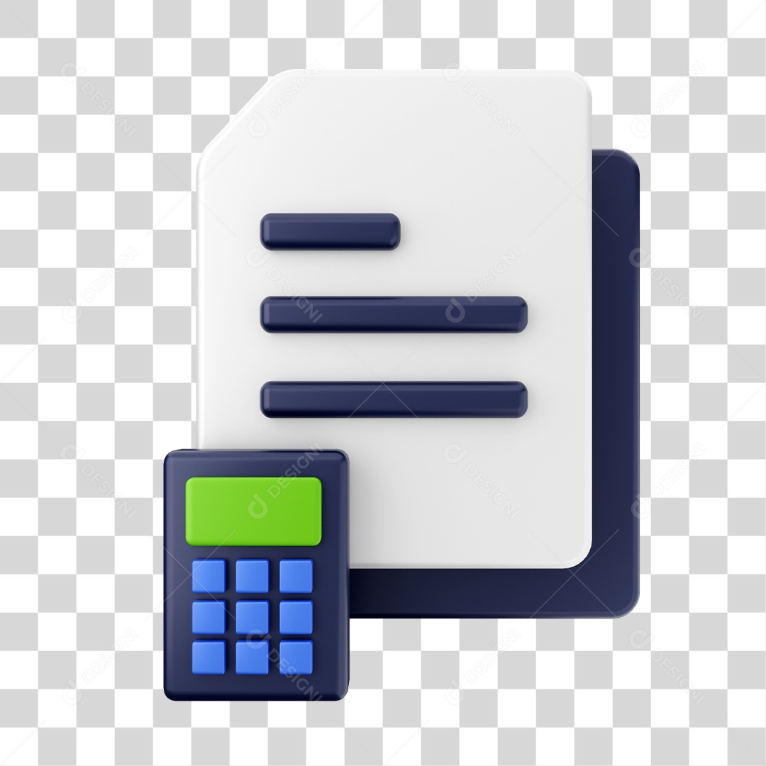 Documentos e Arquivos Elemento 3D PNG Transparente