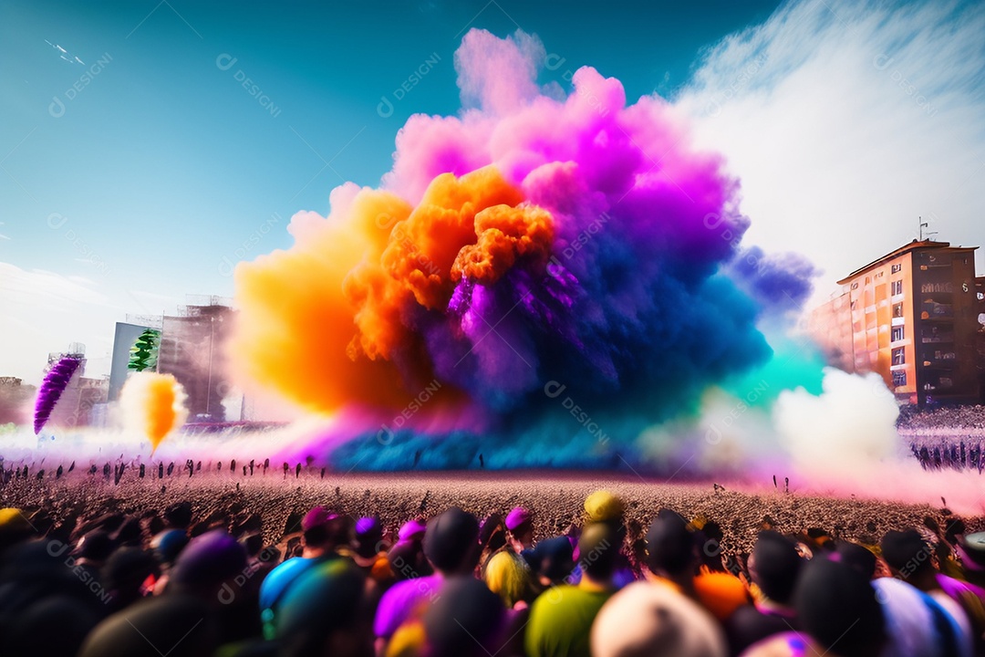 Celebração do festival das cores, cultura indiana