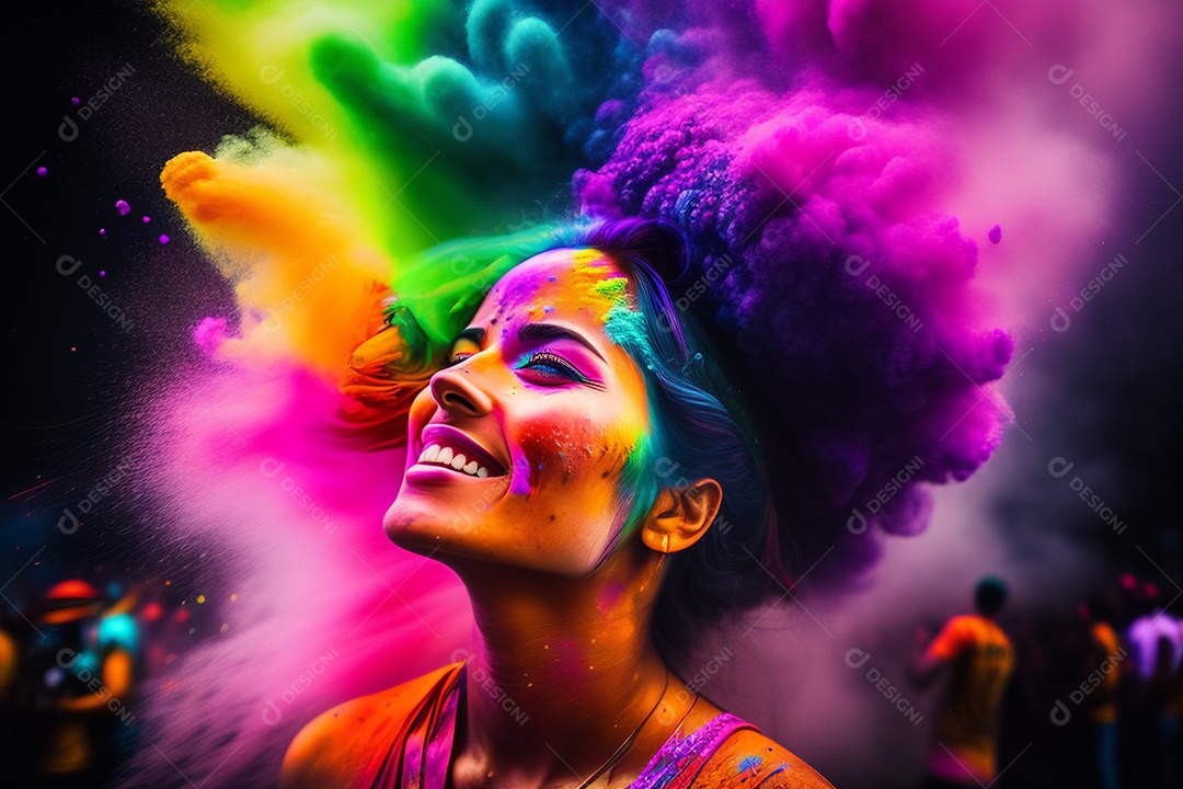 Celebração do festival das cores, cultura indiana