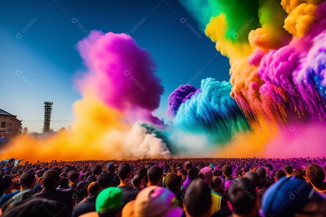 Celebração do festival das cores, cultura indiana