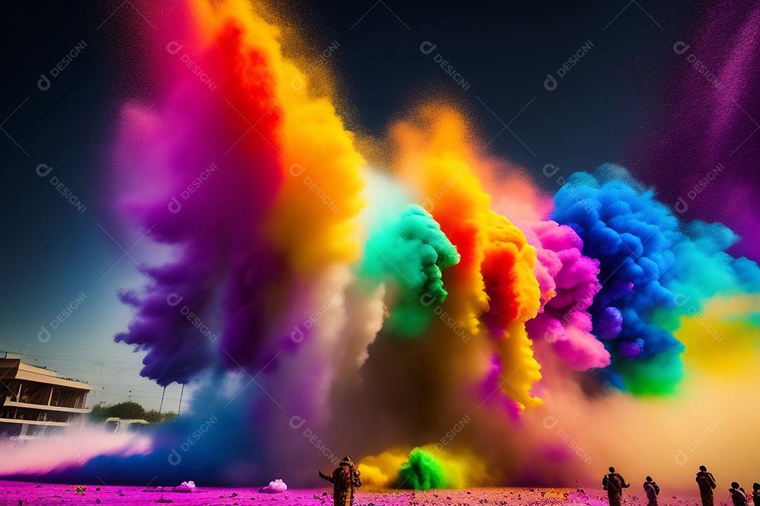 Celebração do festival das cores, cultura indiana