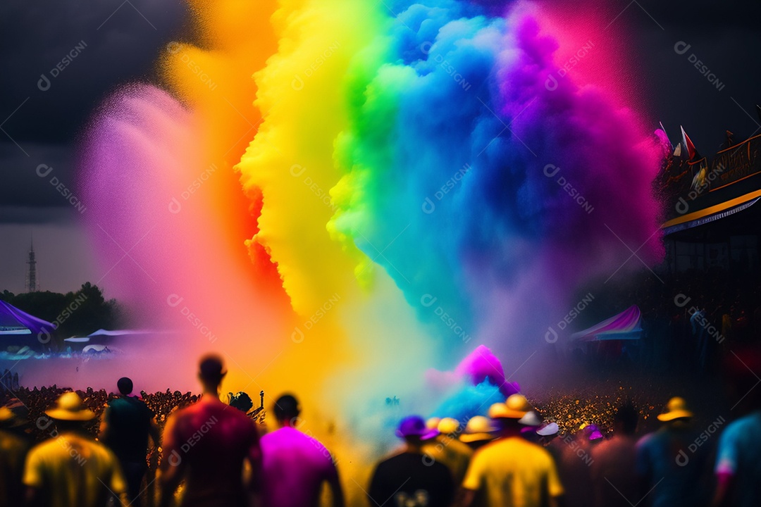 Celebração do festival das cores, cultura indiana