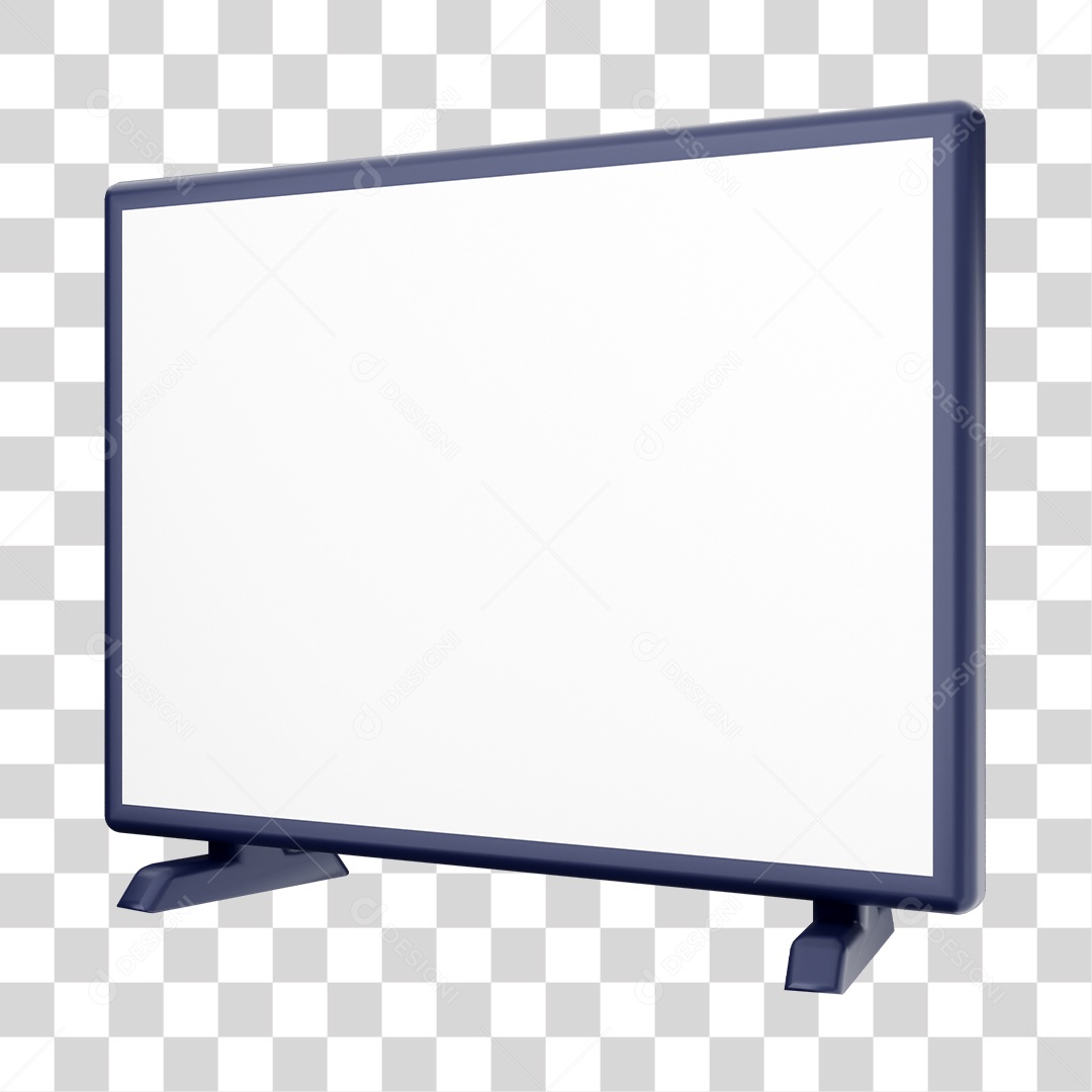 Smart Tv Elemento 3D PNG Transparente