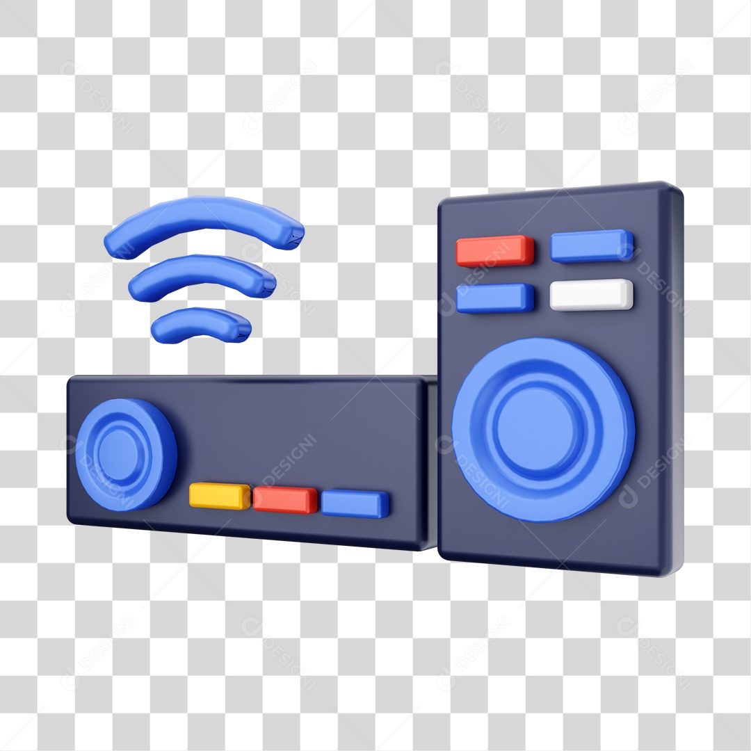 Ícone De Aparelho e Controle Elemento 3D PNG Transparente