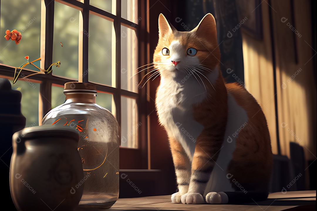 Gatos de animais fofos, amantes de gatos Dia do Gato do Japão