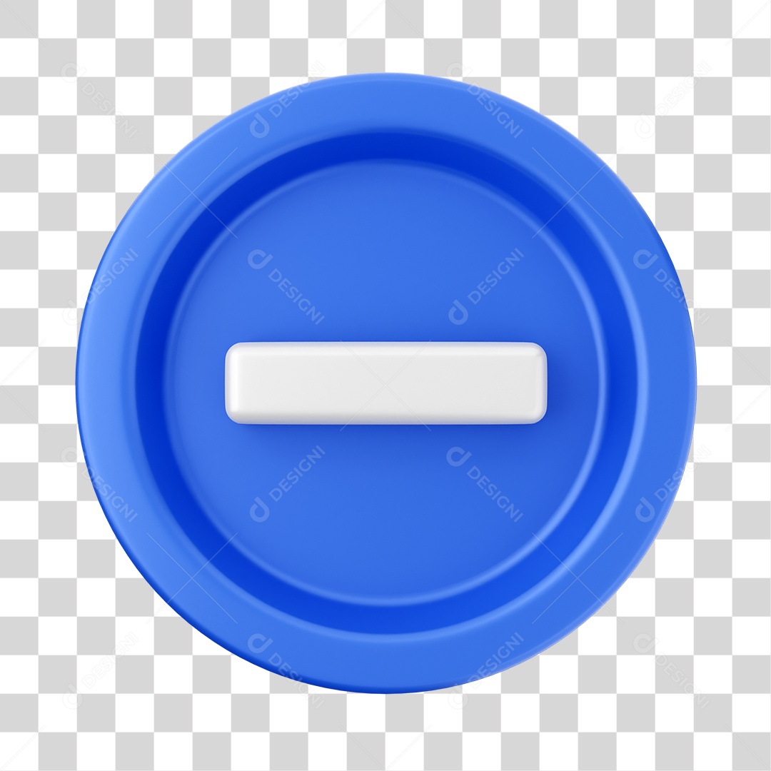 Elemento 3D - Azul Para Composição PNG Transparente