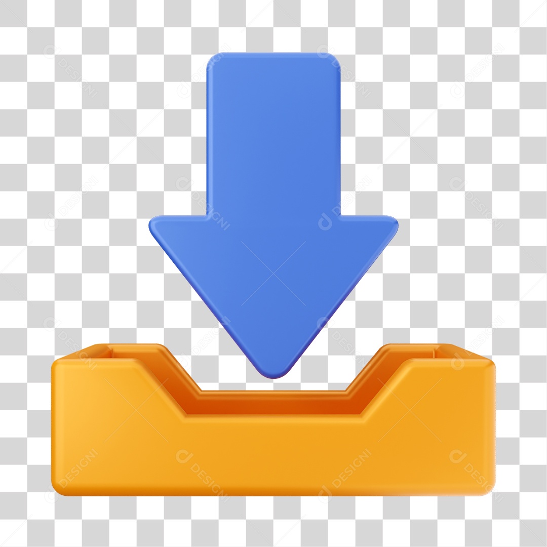 Caixa De Entrada Elemento 3D PNG Transparente