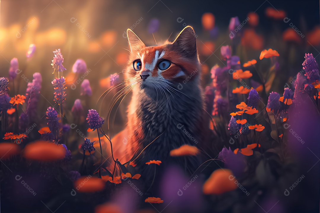 Gatos de animais fofos, amantes de gatos Dia do Gato do Japão