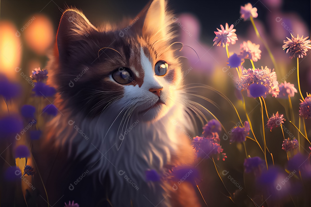 Gatos de animais fofos, amantes de gatos Dia do Gato do Japão