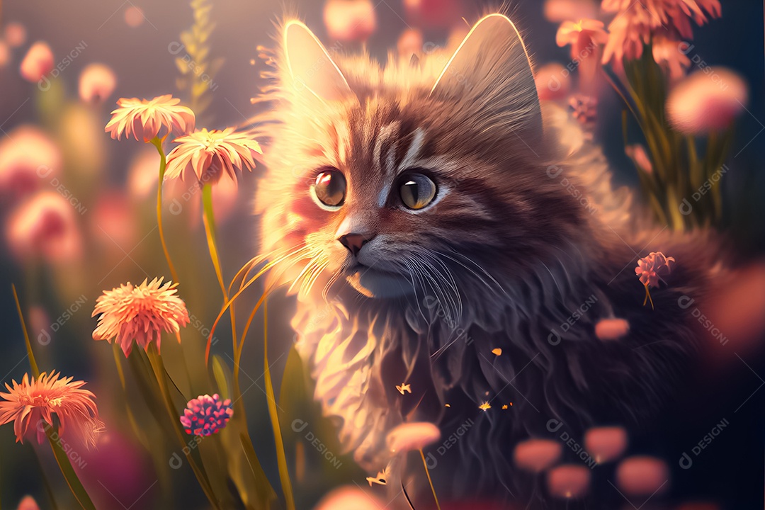 Gatos de animais fofos, amantes de gatos Dia do Gato do Japão