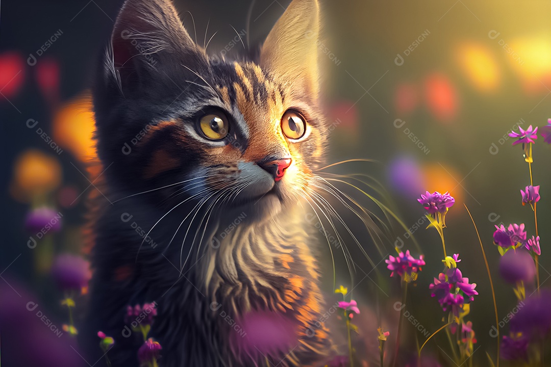 Gatos de animais fofos, amantes de gatos Dia do Gato do Japão