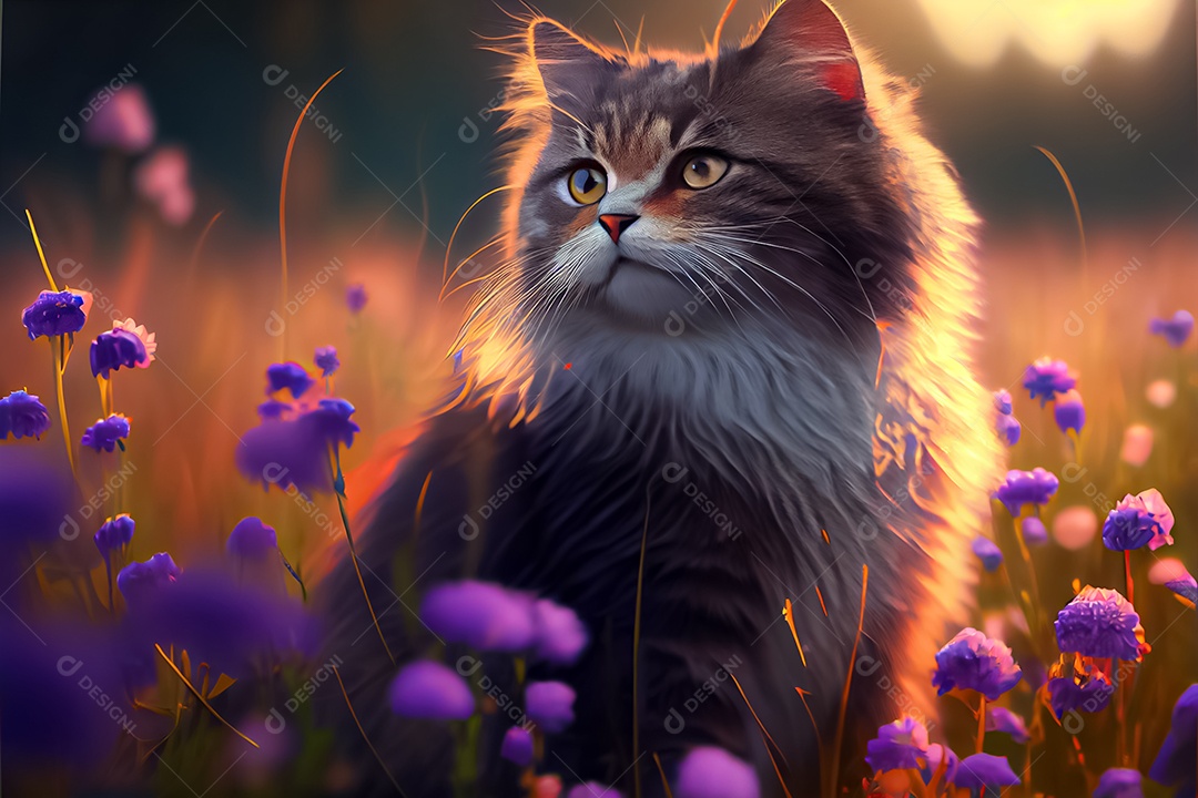 Gatos de animais fofos, amantes de gatos Dia do Gato do Japão