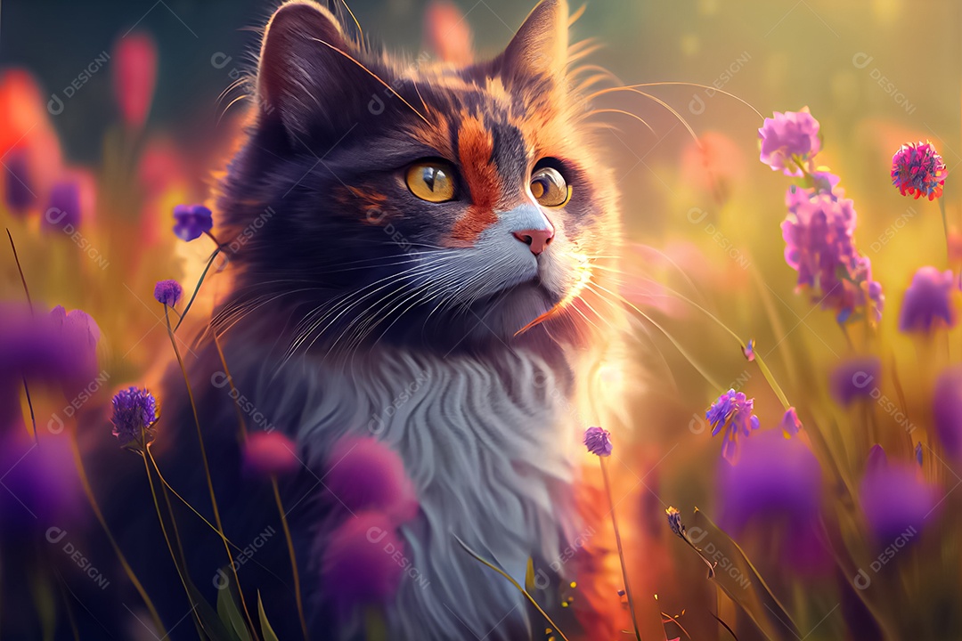 Gatos de animais fofos, amantes de gatos Dia do Gato do Japão