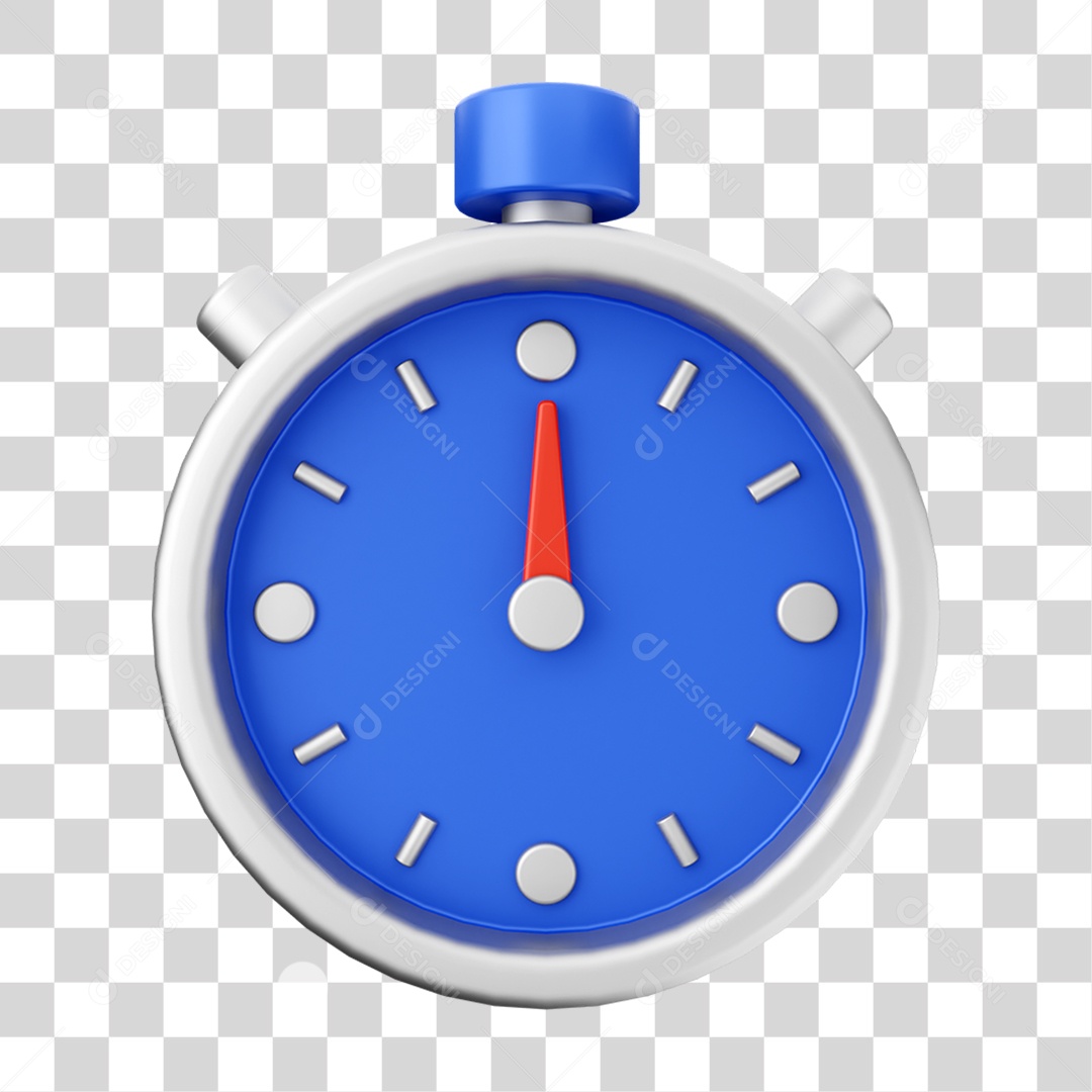 Elemento 3D Cronometro Para Composição PNG Transparente