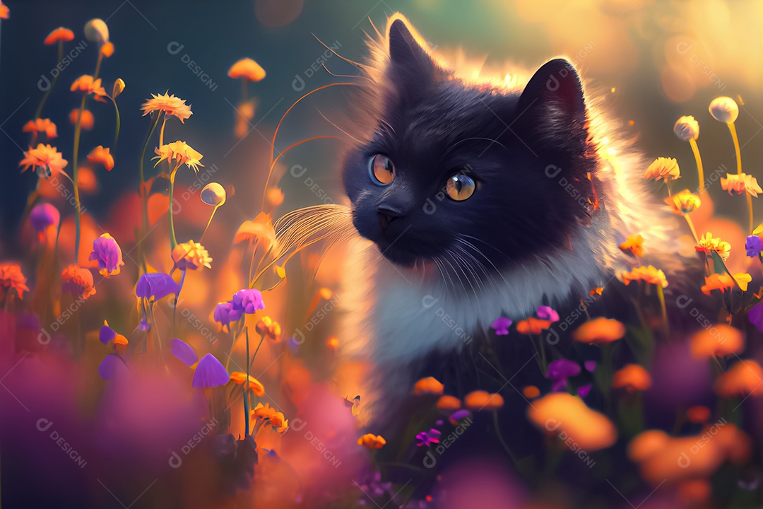 Gatos de animais fofos, amantes de gatos Dia do Gato do Japão