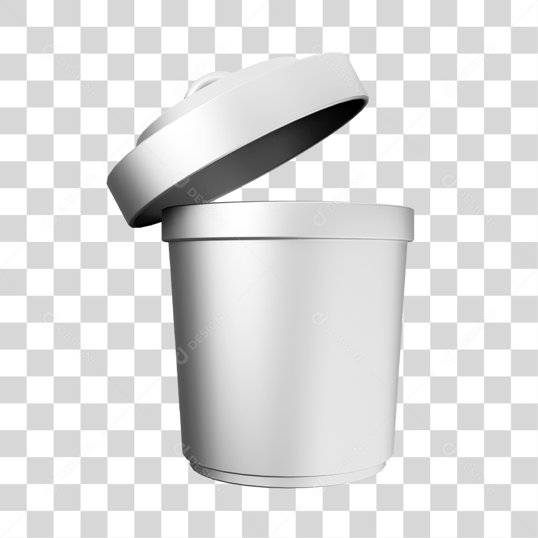 Lata De Lixo Elemento 3D PNG Transparente