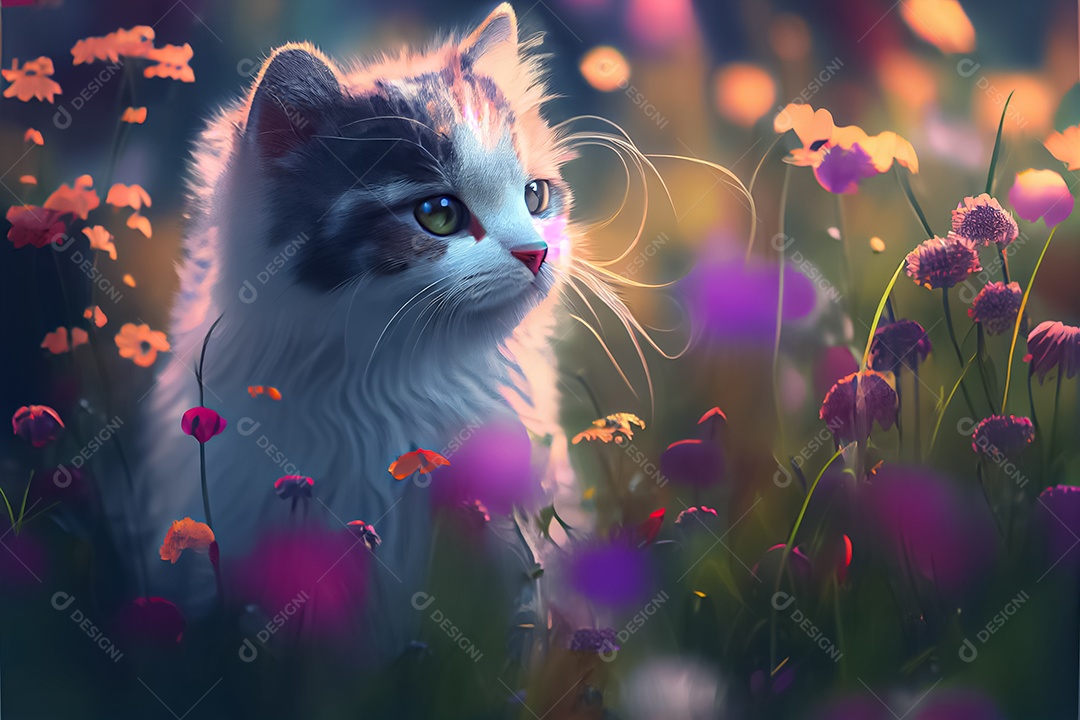 Gatos de animais fofos, amantes de gatos Dia do Gato do Japão