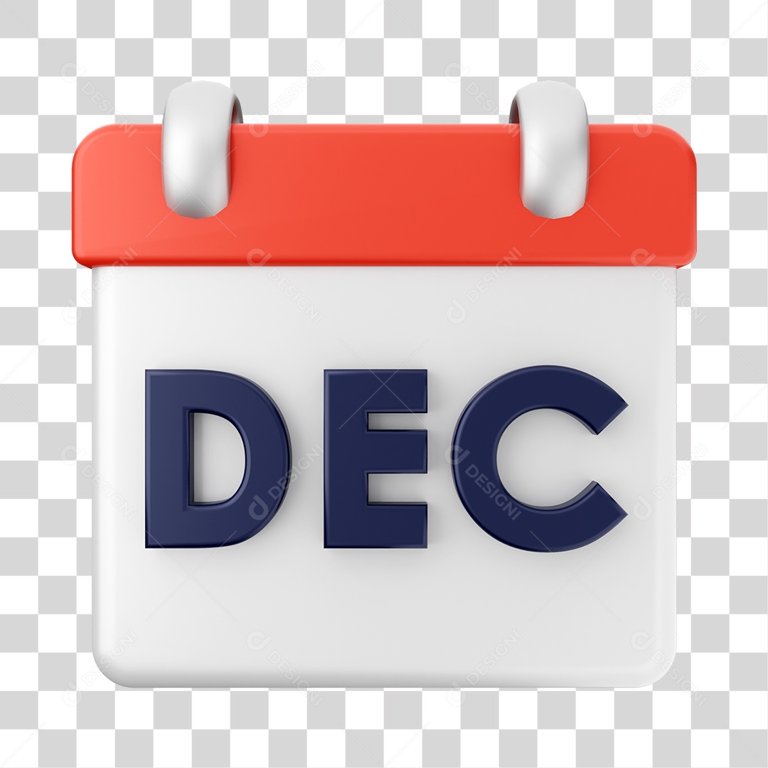 Calendário De Dezembro Elemento 3D PNG Transparente