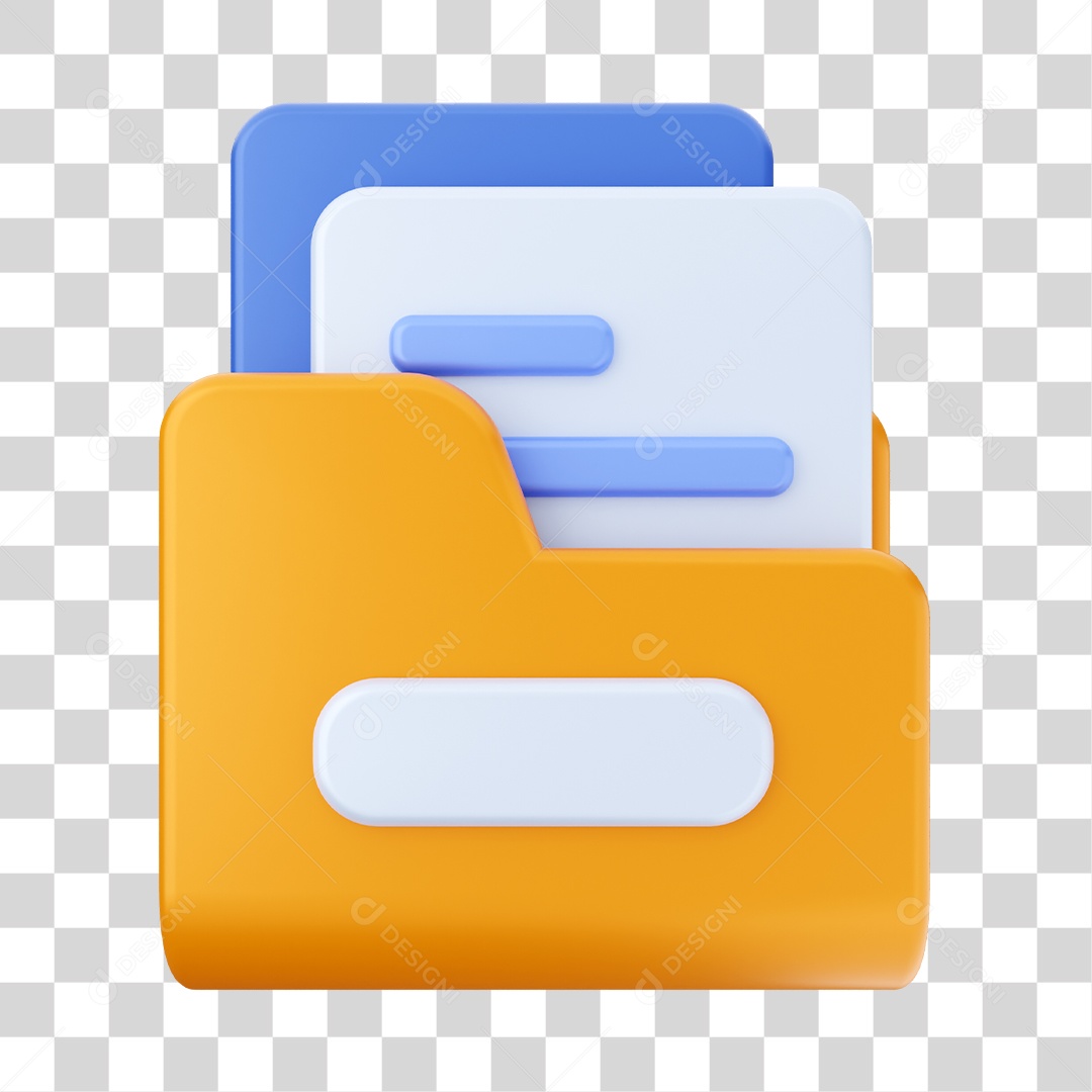 Arquivo Elemento 3D PNG Transparente