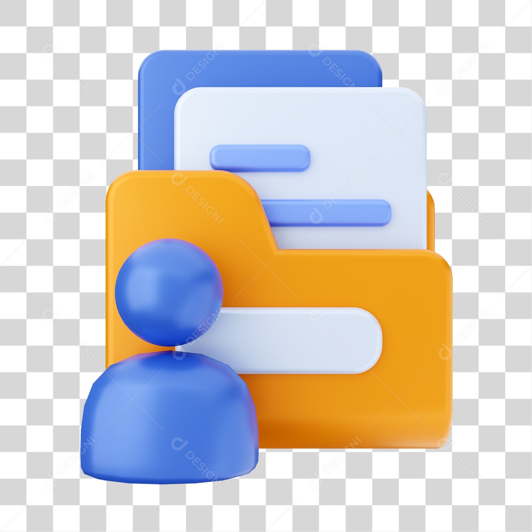 Arquivo De Documento Elemento 3D PNG Transparente