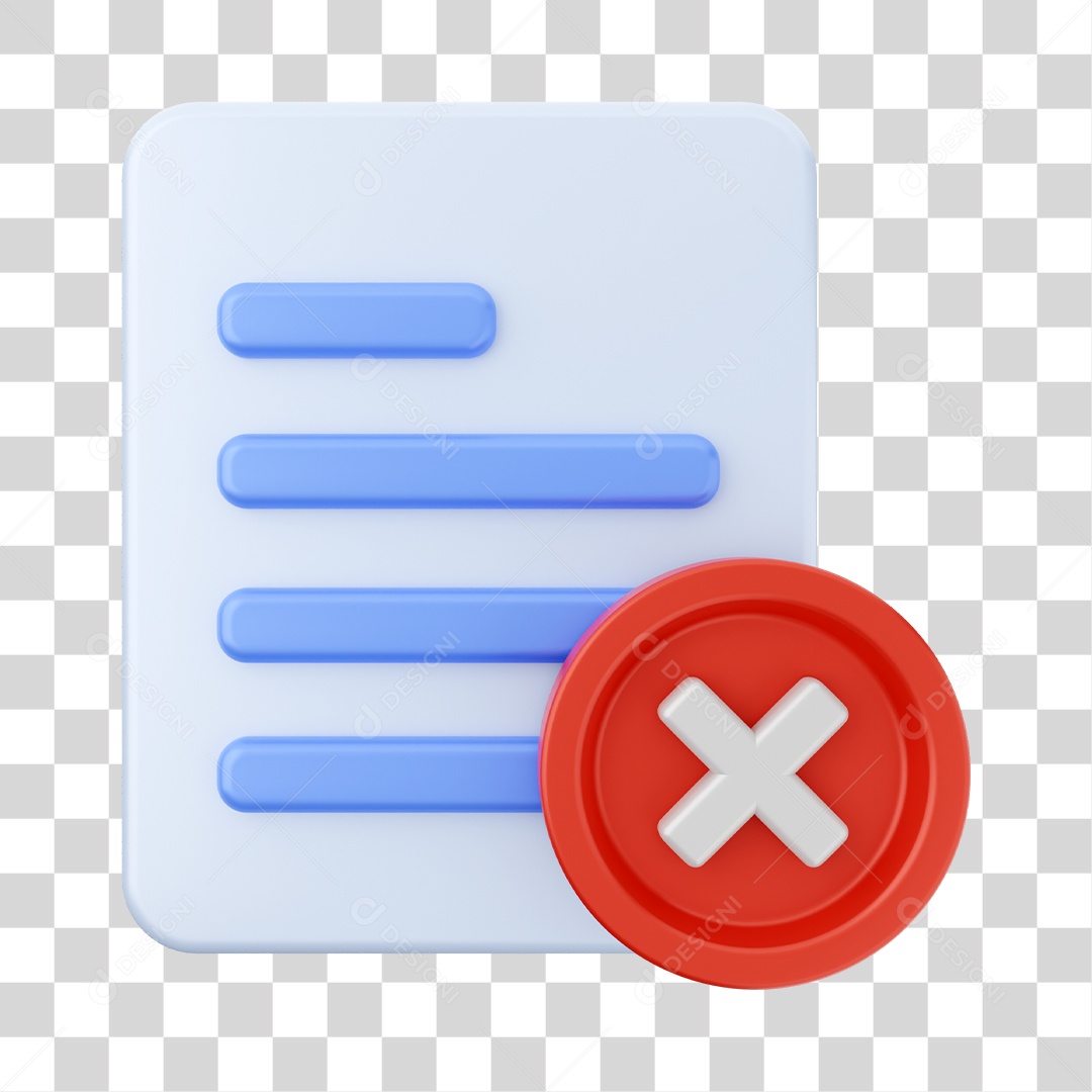 Documento Elemento 3D PNG Transparente