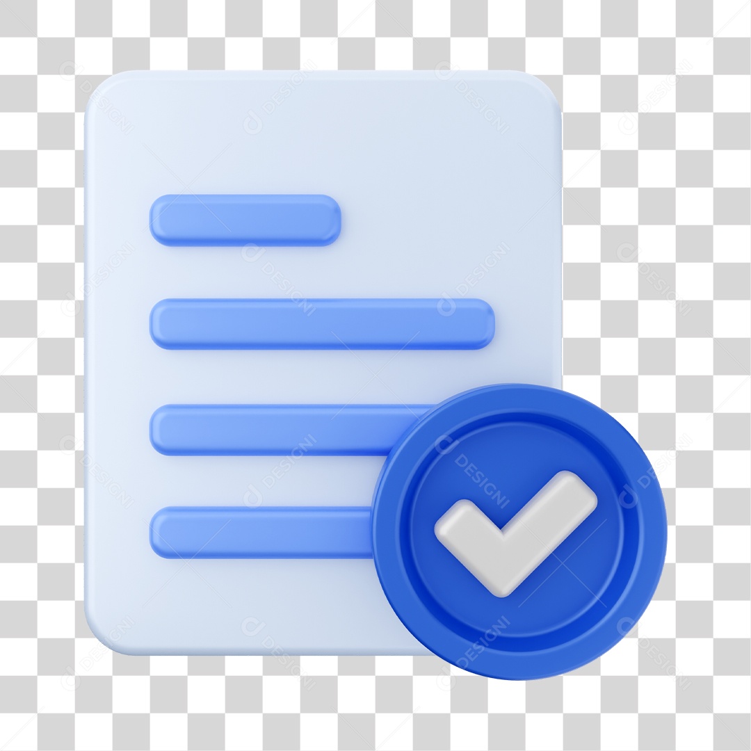 Documento Elemento 3D PNG Transparente