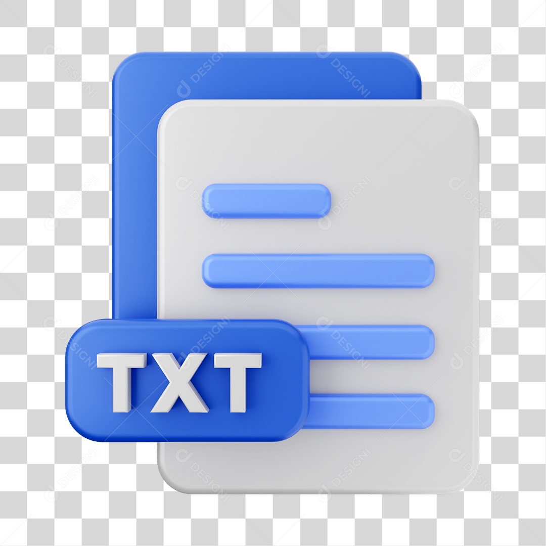 Formato de Arquivo TXT Elemento 3D PNG Transparente