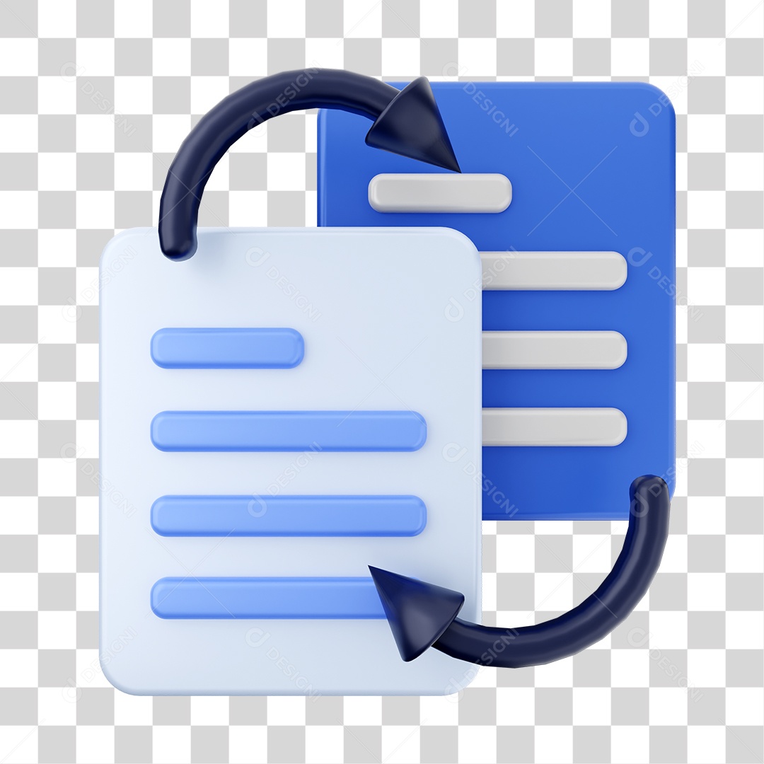 Pasta De Documento Elemento 3D PNG Transparente