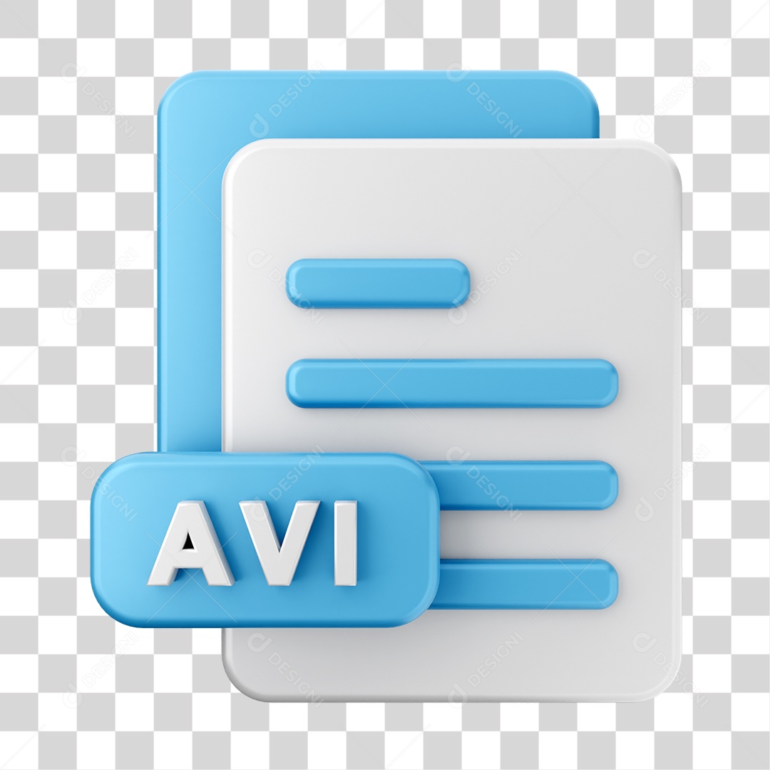 Formato de Arquivo AVI Elemento 3D PNG Transparente