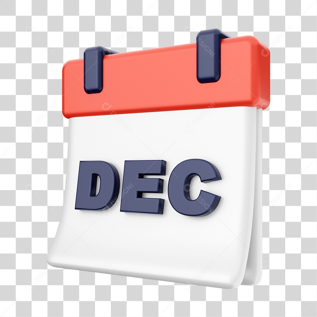 Calendário De Dezembro Elemento 3D PNG Transparente