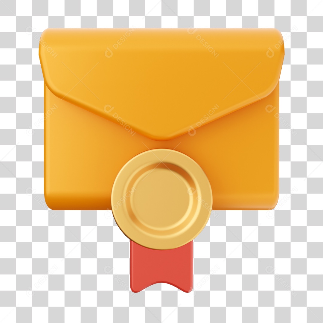 Ícone De Mensagem Com Medalha Elemento 3D PNG Transparente