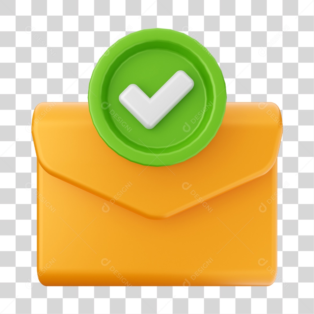 Ícone De Mensagem Positiva Elemento 3D PNG Transparente