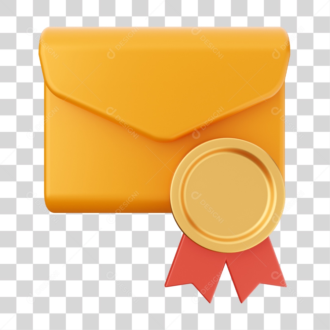 Ícone De Mensagem Com Medalha Elemento 3D PNG Transparente