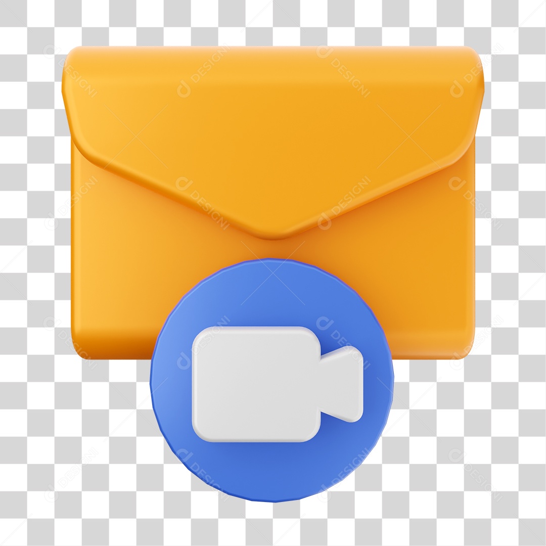 Ícone De Mensagem Com Chamada De Vídeo Elemento 3D PNG Transparente