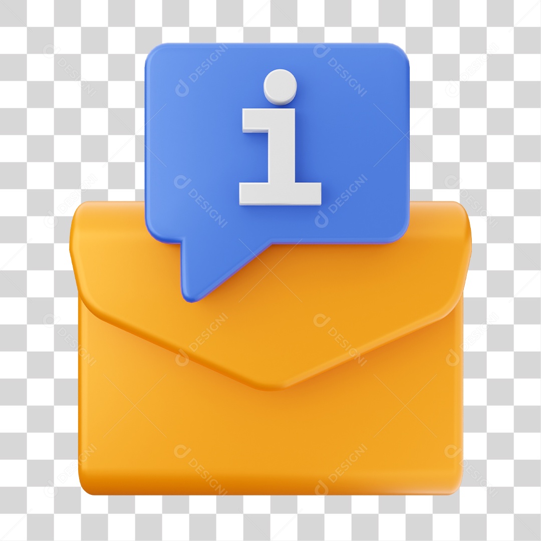 Ícone De Mensagem Elemento 3D PNG Transparente