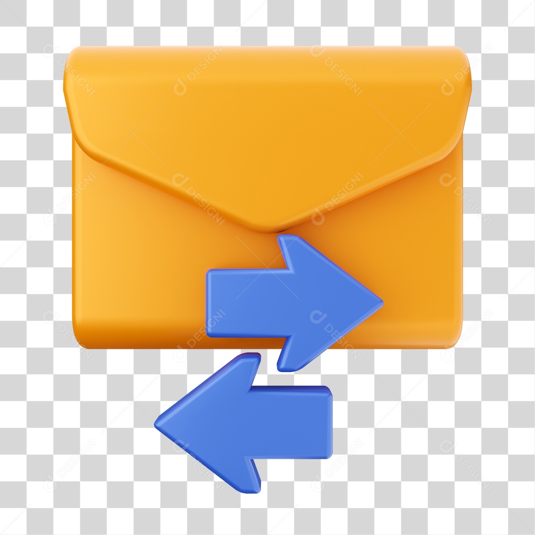 Mail Ícone De Mensagem De Troca Elemento 3D PNG Transparente